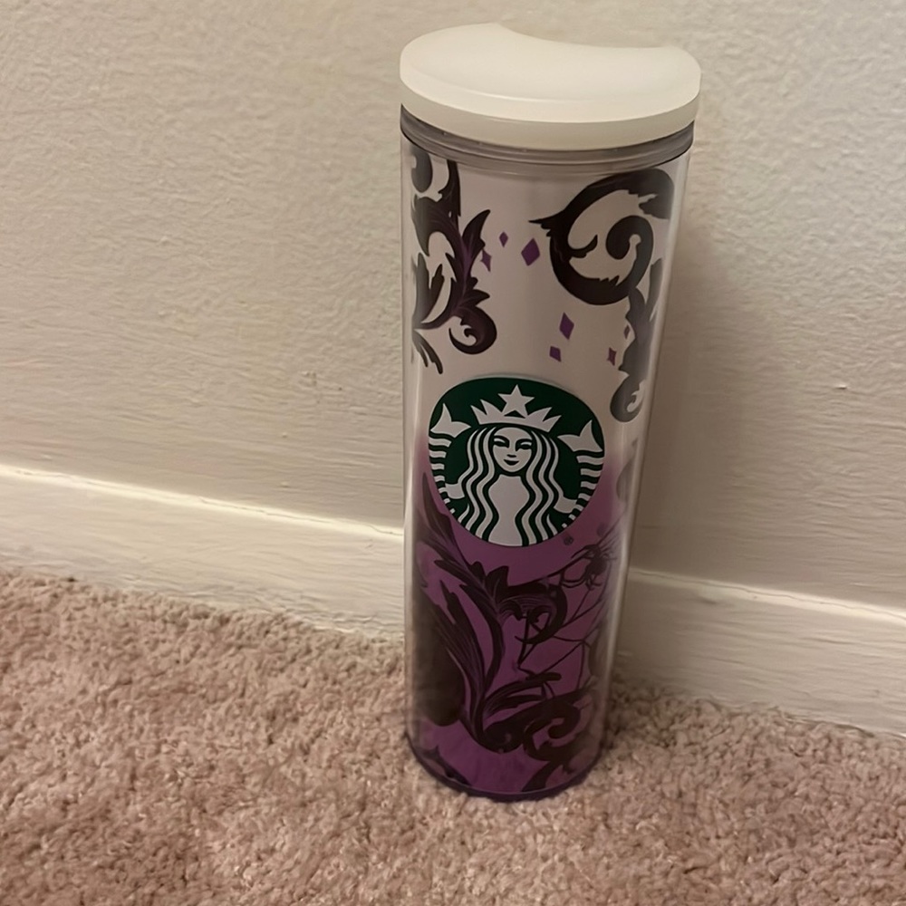 Starbucks Halloween 2021 Purple, Black Cat, and Spider Web Grande Tumbler